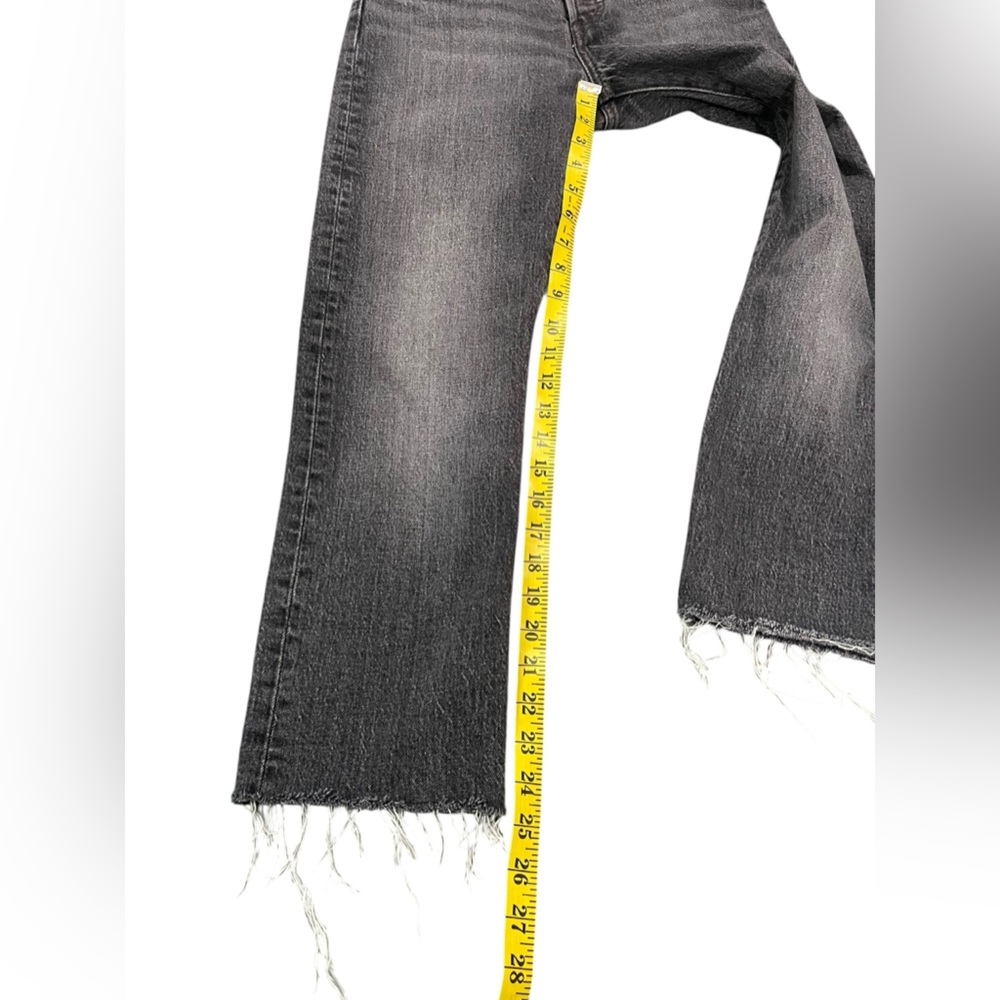 Levi’s 501 Hi-Rise Button Fly Fray Hem Jeans Gray Women’s 24 - Picture 12 of 16
